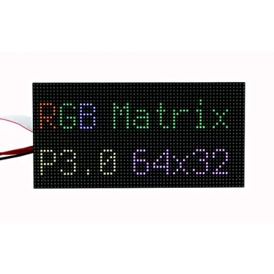 Image of SEENGREAT RGB Full color LED Matrix Panel Display 64x32 Pixels for Raspberry Pi, 3mm Pitch, Onboard 2048 LEDs