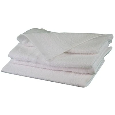 Image of Gözze Set of 4 Guest Towels, Soft and Absorbent, 100% Cotton, 30 x 50 cm White