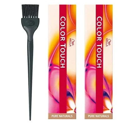 Image of Wella Color Touch Pure Naturals 8/0 Pack of 2 Light Blonde 60ml and Brush