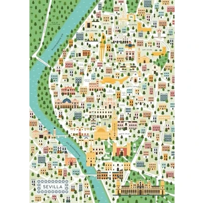 Image of Ravensburger 12001239 Map of Seville 1000 Piece Jigsaw Puzzle Adult and Youth Puzzles from 14 Years