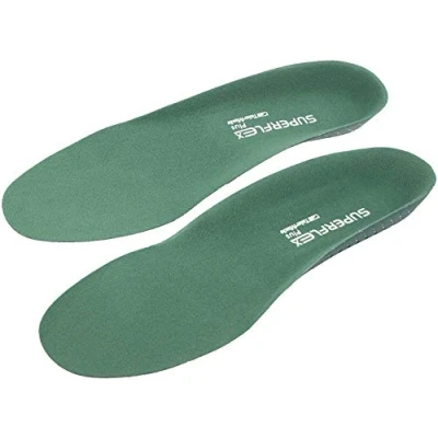 Image of Superflex Plus Orthotic Insoles with Reinforced Firm Arch Support Microfibre Adjustable Dancer Pad Raise for Broad Ball of The Foot Pain &amp; Metatarsalgia Supplied to NHS X Large Size
