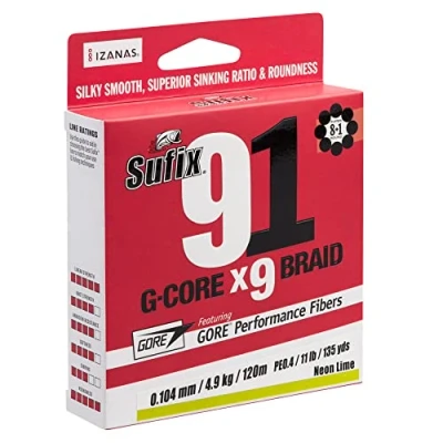 Image of Sufix 91 Braided line Chartreux 0.205mm (150m) fishing