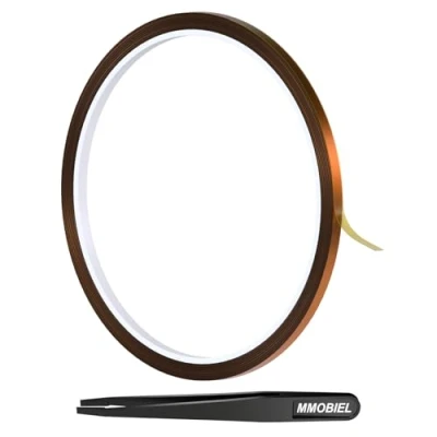 Image of MMOBIEL Heat Tape (0.1 x 100 Ft) Polyimide Resistant for Sublimation Transfer Tape, High Temperature Press ESD HVAC Electronics Soldering 3D Printing etc. 3mm 30m