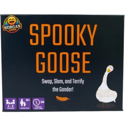Image of Worgan Games Spooky Goose Halloween Themed Card Game for Kids, Teens &amp; Adults Family Fun Quick Thinking Strategy 2 6 Players Age 8+