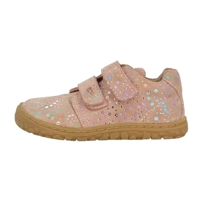 Image of Lurchi NOAH Barefoot Baby shoes for kids, Size: 2, Pink/silver Suede