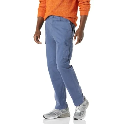 Image of Amazon Essentials Men&#039;s Straight Fit Stretch Cargo Trouser (Available in Big &amp; Tall), Indigo, 40W / 30L