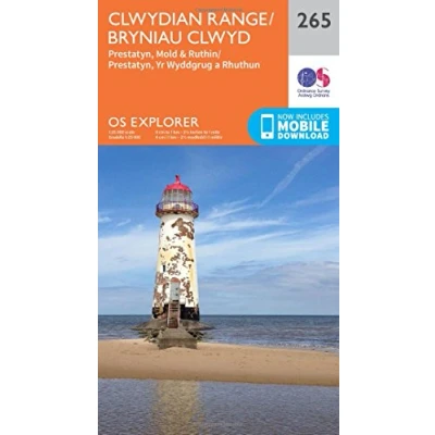 Image of Explorer 265 Clwydian Range, Prestatyn, Mold &amp; Ruthin Map With Digital Version