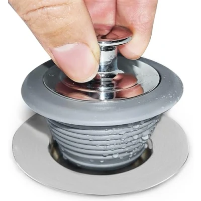 Image of Tub Stopper, Bathtub Universal Seal Effectively Drain Bath Plug,Sink Stopper Bathroom Drain,Bath Stopper，Bathtub Overflow Cover, Shower Laundry Kitchen Washbasin Accessories