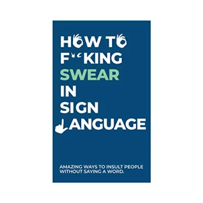 Image of Gift Republic GR490081 How To Swear in Sign Language Cards, Blue