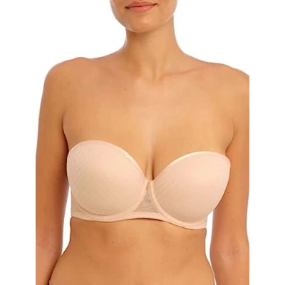 Image of Freya Womens Tailored Moulded Strapless Bra Beige Polyamide Size 36E
