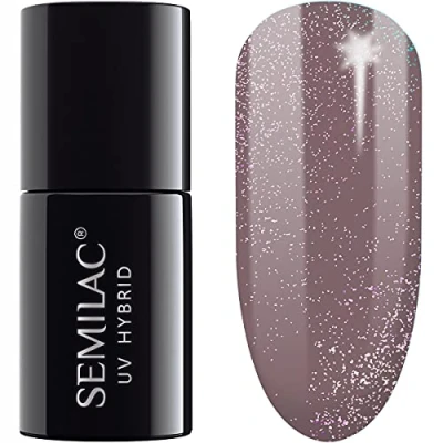 Image of SEMILAC 322 Dust Brown Nail UV Gel Polish Long Lasting and Easy to Apply Soak off UV/Led Perfect for Home Professional Manicure Pedicure 7 ml