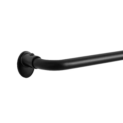 Image of Eclipse Clinton Curtain Rods, Black Out Rod, 5/8 Inch Blackout Wrap Around Adjustable Rods For Windows 28 to 48 Inch, Matte Rod