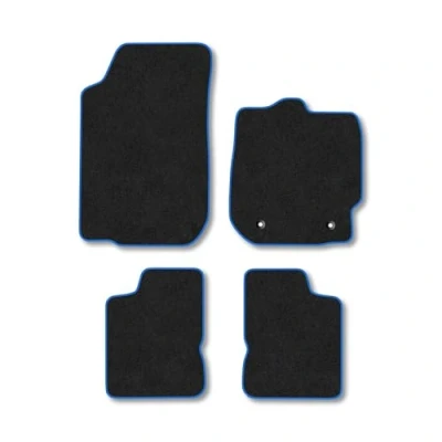 Image of Car Mats Compatible with Dacia Duster (2010 2018) Tailored Fit Blue Carpet Floor Set Accessory Custom 4 Pieces Anti Slip Backing &amp; Binding Trim Edge