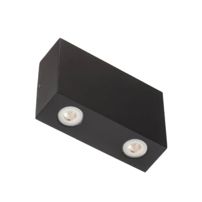 Image of LED Outdoor Wall Light &#039;Henor&#039; (Modern) in Black Made of Aluminium (4 Sources,) from Lucande lamp for Exterior/Interior Walls, House, Terrace und Balcony