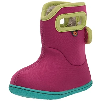 Image of BOGS Baby Solid Magenta Multi Washable Warm Wellies Boots 72743I 693 (Numeric_8)
