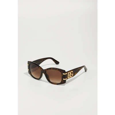 Image of Dolce &amp; Gabbana Woman DG4501 502/13 Sunglasses Acetate Turtle Brown Butterfly Normal Shaded