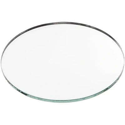 Image of Plymor Round 3mm Non Beveled Glass Mirror, 4 inch x