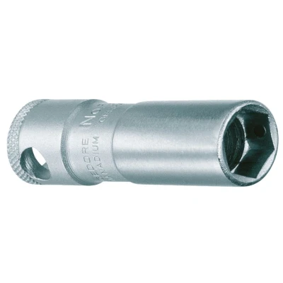 Image of Gedore 50MH 1/2 20.8 mm Spark Plug Socket with Magnet Silver