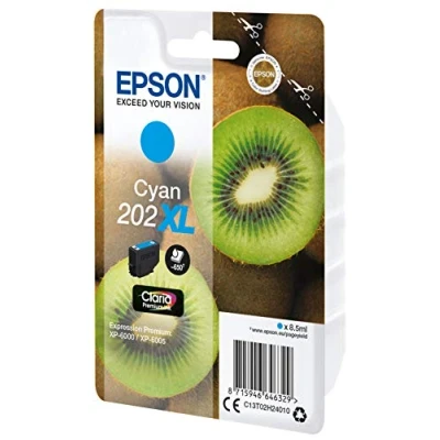 Image of Epson 202XL Cyan Kiwi High Yield Genuine, Claria Premium Ink Cartridge