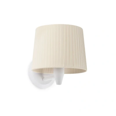Image of Samba Wall Light with Shade White, E27