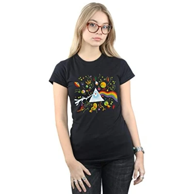 Image of Pink Floyd Women&#039;s Miro 70s Prism T Shirt Black Large