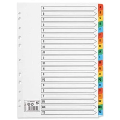 Image of 2 x Set of A4 File Dividers Index A Z Plastic Tabs