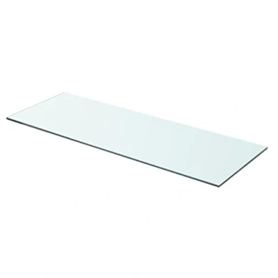 Image of vidaXL Clear Glass Shelf Panel 70x25 cm Durable Tempered Sturdy Construction Modern Wall Display Easy Clean