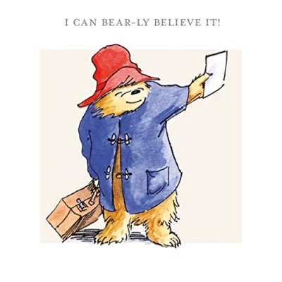 Image of Paddington Bear Birthday Post Card with Envelope