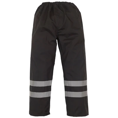 Image of Yoko Men&#039;s Yk070/Hvp461 Hi Vis Waterproof Overtrousers Black, Small