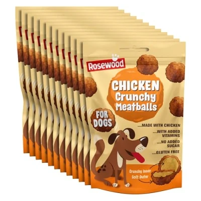 Image of Rosewood Chicken Crunchy Meatballs Dog Treats, 1 x 140g Pack of Tasty Treats