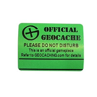 Image of 5 Pack of Micro Small Geocache Label Sticker for Geocaching Weather Proof FIVE (40mm x 30mm)