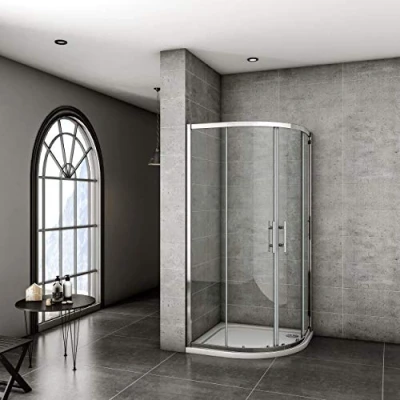Image of 760x760x1900mm Quadrant Shower Enclosure Cubicle Glass Screen Sliding Door