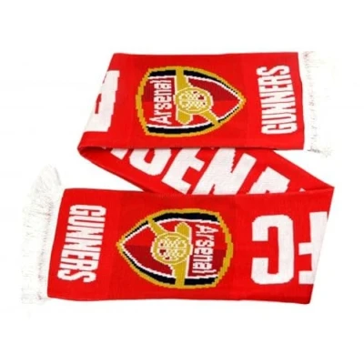 Image of Arsenal FC English Premier League Gunners Scarf Authentic EPL, 4 1/2 feet, Red, feet