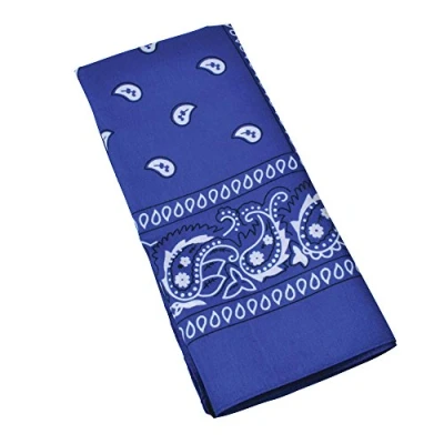 Image of Bristol Novelty BA482B Cowboy Bandana/Scarf Blue 1pc, unisex adult, One Size