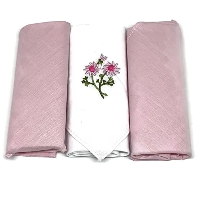 Image of undercover lingerie Ladies Anucci Boxed Hankies HK018 3 x Pink