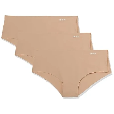 Image of DKNY Women&#039;s Litewear Cut Anywhere Hipster Panties 3 Pack Box Multipack, Glow/Glow/Glow, L