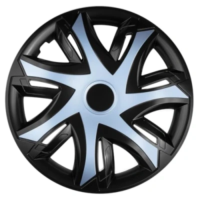 Image of NRM N Power Wheel Covers for Steel Rims Two Color Hubcaps Set 4pcs Car Vehicle Suitable Most Brands and ABS Plastic (Azure/Black)