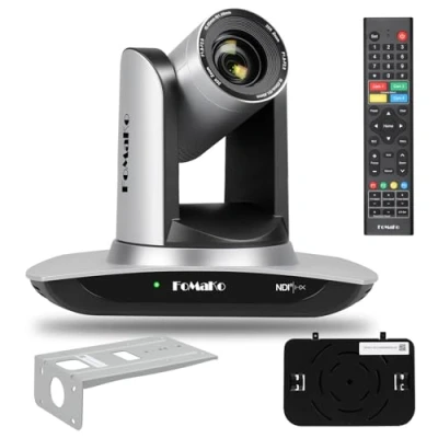 Image of FoMaKo NDI Camera AI Auto Tracking HDMI PTZ 20x Optical Zoom LAN USB3.0 for Church Services Worship Education, PoE 1080P60 FMK20UH (NDI 6 &amp; HX3)