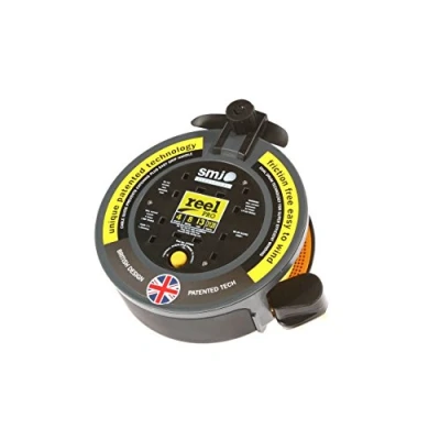 Image of SMJ Electrical CP0813 Cable Reel, 3120 W, Black/Yellow