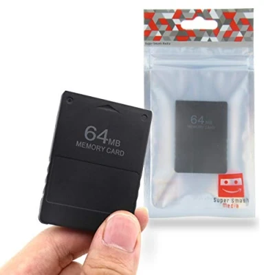 Image of SuperSmashMedia® PS2 Memory Card 64MB (For Sony PlayStation 2 &amp; Slim) [Black]