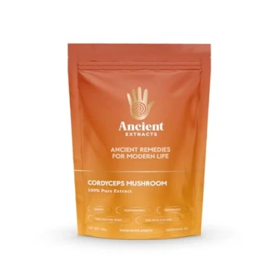 Image of Ancient Extracts Cordyceps Mushroom Extract Powder Increased Energy, Performance, Endurance GMO Free, Gluten Vegan Superfood, Adaptogen (60g)