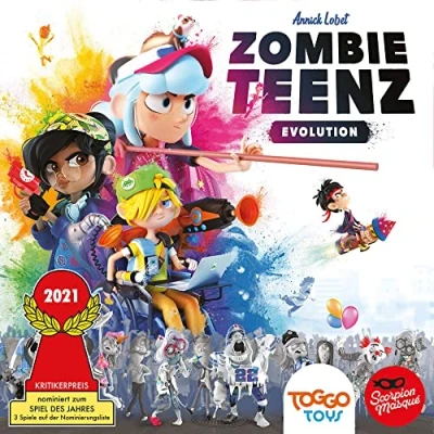 Image of Le Scorpion Masqué, Zombie Teenz Evolution, Children&#039;s Game, Nominated for Game of the Year 2021, 2 4 Players, from 8+ Years, 20+ Minutes, German, Multicoloured, Colourful