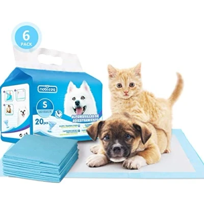 Image of Nobleza 20pcs 60x40cm Ultra Absorbent Leakproof Dog and Puppy Training Pads, Pet Toilet Pee Pads Small Size with Anti Slip