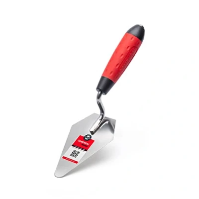 Image of COMENSAL® 5&quot; Brick Trowel Pointing Stainless Steel Jointing Triangular Ergonomic Handle Made in EU 130 x 80 mm