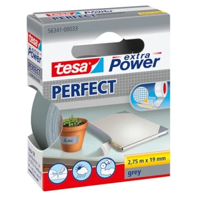 Image of tesa UK Extra Power Perfect, Grey, 2.75 m x 19 mm