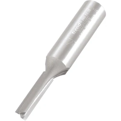 Image of Trend Professional Straight Two Flute Router Cutter Bit, 1/2 Inch Shank, 6.3mm Cut Diameter, 25mm Length, Tungsten Carbide Tipped, 3/22X1/2TC
