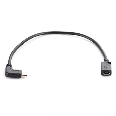 Image of Hangsu USB Type C To Mini Cable 90 Degree Male Female Adapter Converter For Laptop Mobile Phones Data Transfer Syncing Gaming