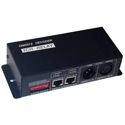 Image of 3CH DMX512 Relay Controller Decoder DMX 512 Swicth AC110 220V