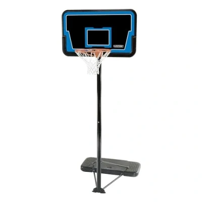 Image of Lifetime 1268 Streamline Portable Basketball System, 7.5 to 10 Foot Telescoping Adjustment, 44 Inch Impact Backboard