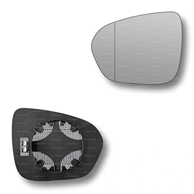 Image of Less4spares Replacement Wing Mirror Glass Left Compatible with Dacia Duster 2018 2022 CLIP ON Passnager Near Side N/S Heated Blind Spot